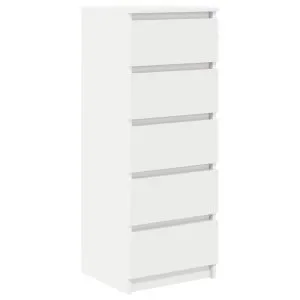 Bufetă cu sertare Alb 37,5x35x99 cm Lemn prelucrat