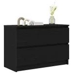 Dulap TV negru 80x35x54 cm lemn prelucrat