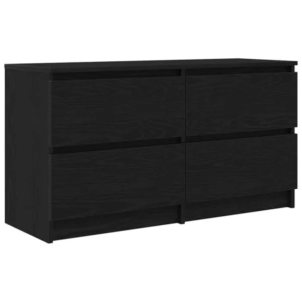 Dulap TV, negru, 100x35x54 cm, lemn prelucrat