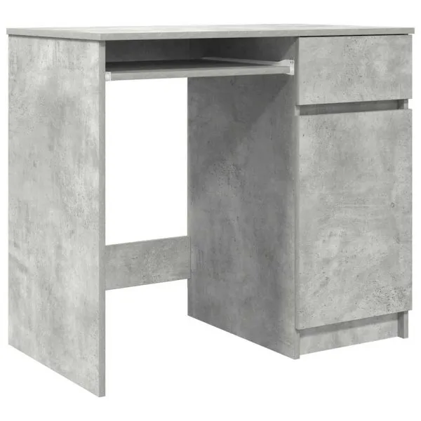 Birou Beton Gri 86x49x76 cm Lemn prelucrat