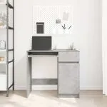Birou Beton Gri 86x49x76 cm Lemn prelucrat