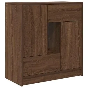 Bufetă cu sertare și uși Stejar maro 70,5x34x74,5 cm