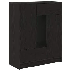Bufetă cu sertare și uși Stejar negru 73x31x90 cm
