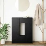 Bufetă cu sertare și uși Stejar negru 73x31x90 cm
