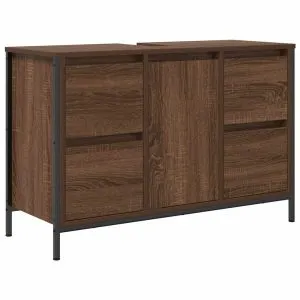 Dulap pentru chiuvetă cu sertare Stejar maro 90×34,5×60 cm
