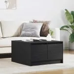 Masuta de cafea cu sertare Stejar negru 70,5x70x40 cm