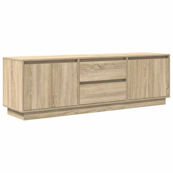 Dulap TV cu lumini LED Stejar Sonoma 160,5x41x50 cm
