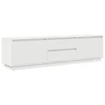 Dulap TV cu lumini LED alb 193,5x41x50 cm