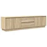 Dulap TV cu lumini LED Stejar Sonoma 193,5x41x50 cm
