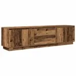 Dulap TV cu lumini LED Lemn vechi 193,5x41x50 cm