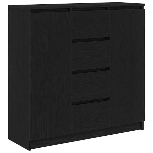 Bufetă cu sertare Stejar negru 100,5x35x98,5 cm Lemn prelucrat