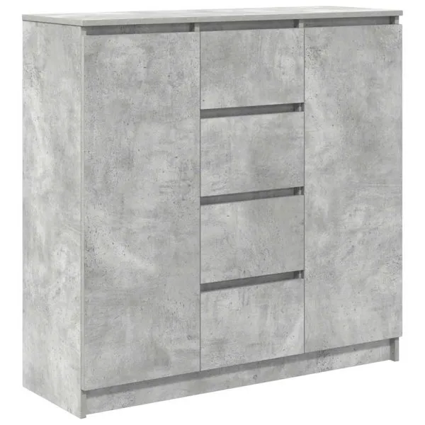 Bufetă cu sertare Gri beton 100,5x35x98,5 cm Lemn prelucrat
