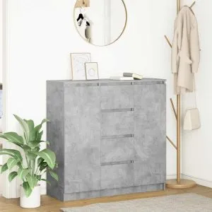 Bufetă cu sertare Gri beton 100,5x35x98,5 cm Lemn prelucrat