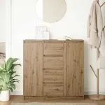 Bufetă cu sertare Stejar Artisan 100,5x35x98,5cm Lemn prelucrat