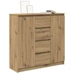 Bufetă cu sertare Stejar Artisan 100,5x35x98,5cm Lemn prelucrat