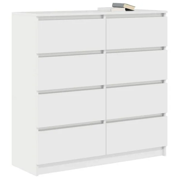 Bufetă albă 100x35x99 cm din lemn prelucrat
