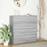 Bufetă gri Sonoma 100x35x99 cm Lemn prelucrat