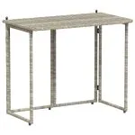 Masă pliabilă de grădină gri deschis 90x51x75 cm Poly Ratan