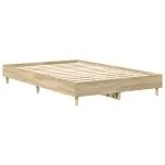 Cadru pat fără saltea Stejar Sonoma 120×200 cm Lemn prelucrat