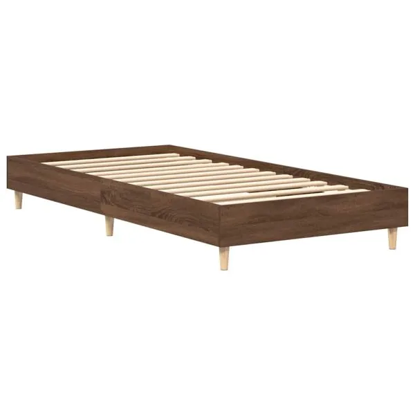 Cadru pat fără saltea Stejar maro 100×200 cm Lemn prelucrat