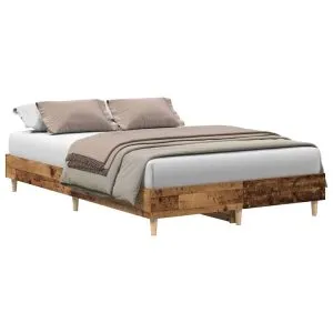 Cadru de pat fără saltea Lemn vechi 140×190 cm Lemn prelucrat