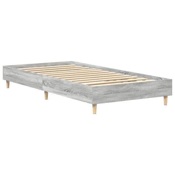 Cadru de pat fără saltea Gri Sonoma 75×190 cm Lemn prelucrat
