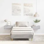 Cadru de pat fără saltea Gri Sonoma 75×190 cm Lemn prelucrat