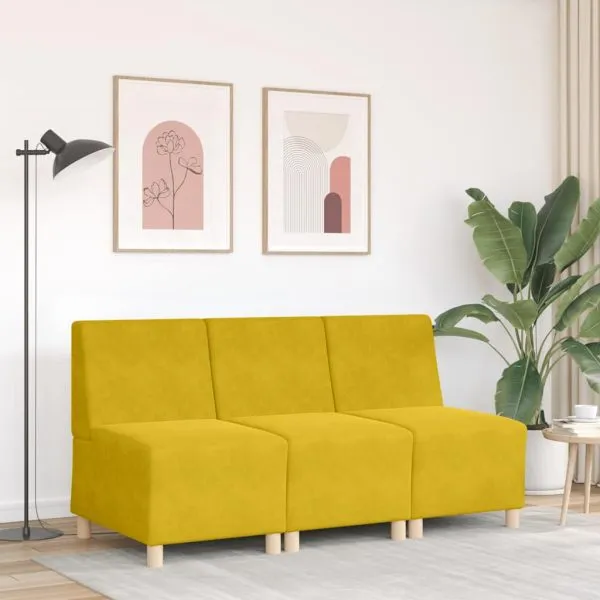 Canapea Scaun Galben 55 cm Catifea