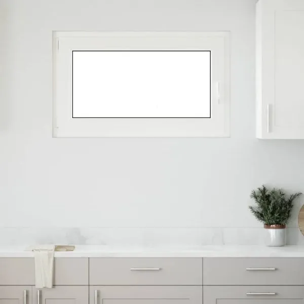 Fereastra de subsol „RISOR” 100×60 cm Rabatabil DIN Stânga Alb