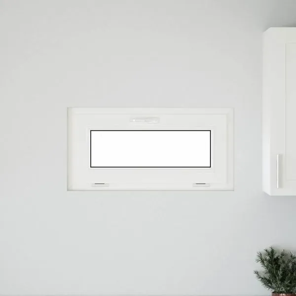 Fereastră de subsol RISOR 80×40 cm înclinată 2 geamuri albe