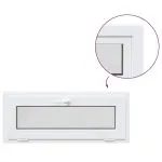 Fereastră de subsol RISOR 100×40 cm înclinat 2 geam alb