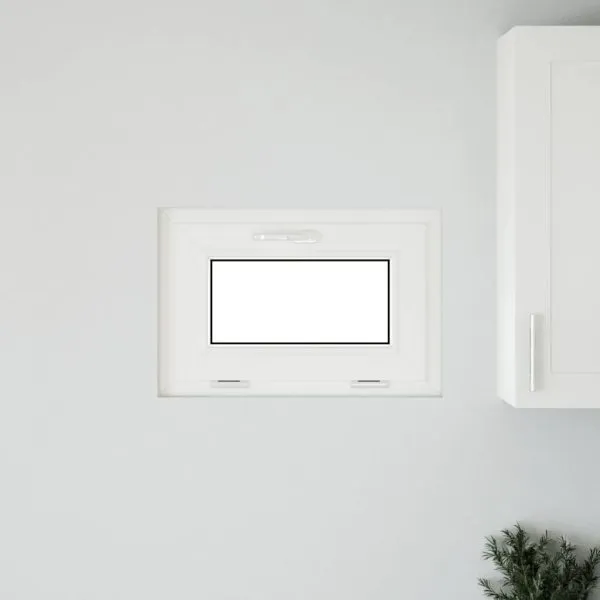 Fereastră de subsol „RISOR” 60×40 cm înclinat 3 geam alb