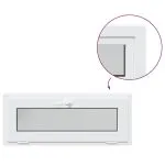 Fereastră de subsol „RISOR” 100×40 cm înclinat 3 geam alb