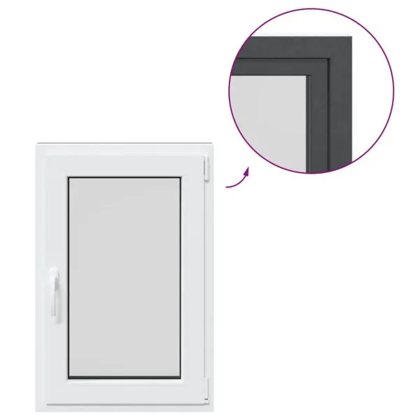 Fereastră de subsol 60×90 cm Pt&Turn DIN dreapta Antracit