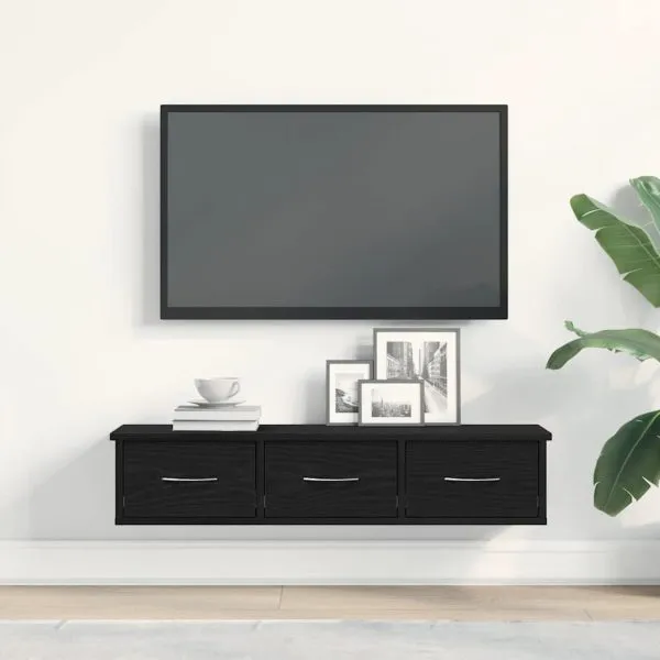 Dulap de perete Stejar negru 88x26x18,5 cm Lemn prelucrat