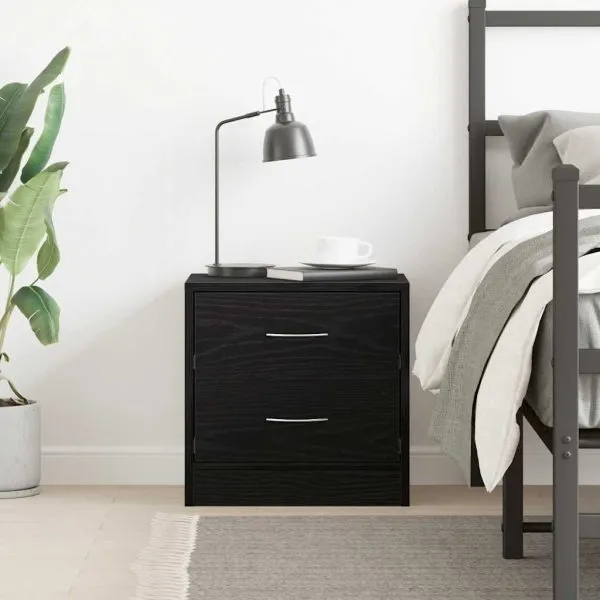 Noptiera stejar negru 40x30x40 cm lemn prelucrat