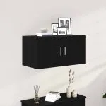 Dulap de perete Stejar negru 80x39x40 cm Lemn prelucrat