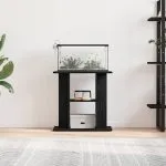 Suport pentru acvariu Stejar negru 60x30x60 cm lemn prelucrat