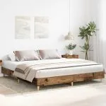 Cadru pat fără saltea Lemn vechi 200×200 cm Lemn prelucrat