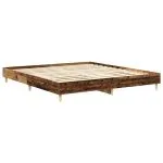 Cadru pat fără saltea Lemn vechi 200×200 cm Lemn prelucrat