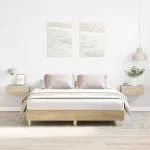 Cadru de pat fără saltea Stejar Sonoma 140x200cm Lemn prelucrat