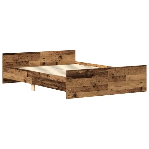 Cadru de pat fără saltea Lemn vechi 140x190cm Lemn prelucrat