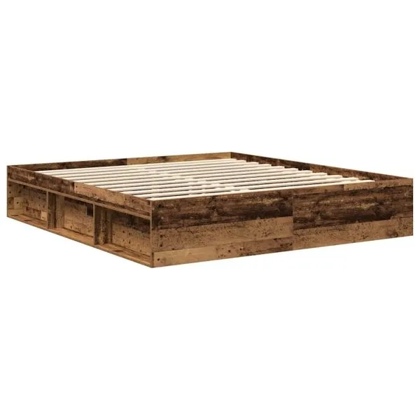 Cadru de pat fără saltea Lemn vechi 180x200cm Lemn prelucrat
