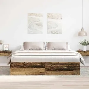 Cadru de pat fără saltea Lemn vechi 180x200cm Lemn prelucrat
