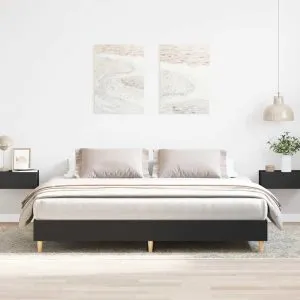 Cadru de pat fără saltea Negru 160x200cm Lemn prelucrat