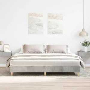 Cadru de pat fără saltea Gri beton 160x200cm Lemn prelucrat