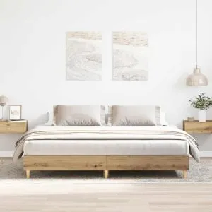 Cadru pat fără saltea Stejar Artisan 160x200cm Lemn prelucrat