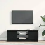 Dulap TV Stejar Negru 102x30x36 cm Lemn prelucrat