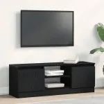 Dulap TV Stejar Negru 102x30x36 cm Lemn prelucrat