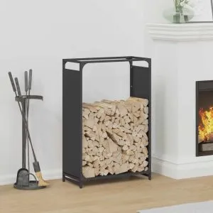 Suport pentru lemne de foc negru Oțel laminat la rece